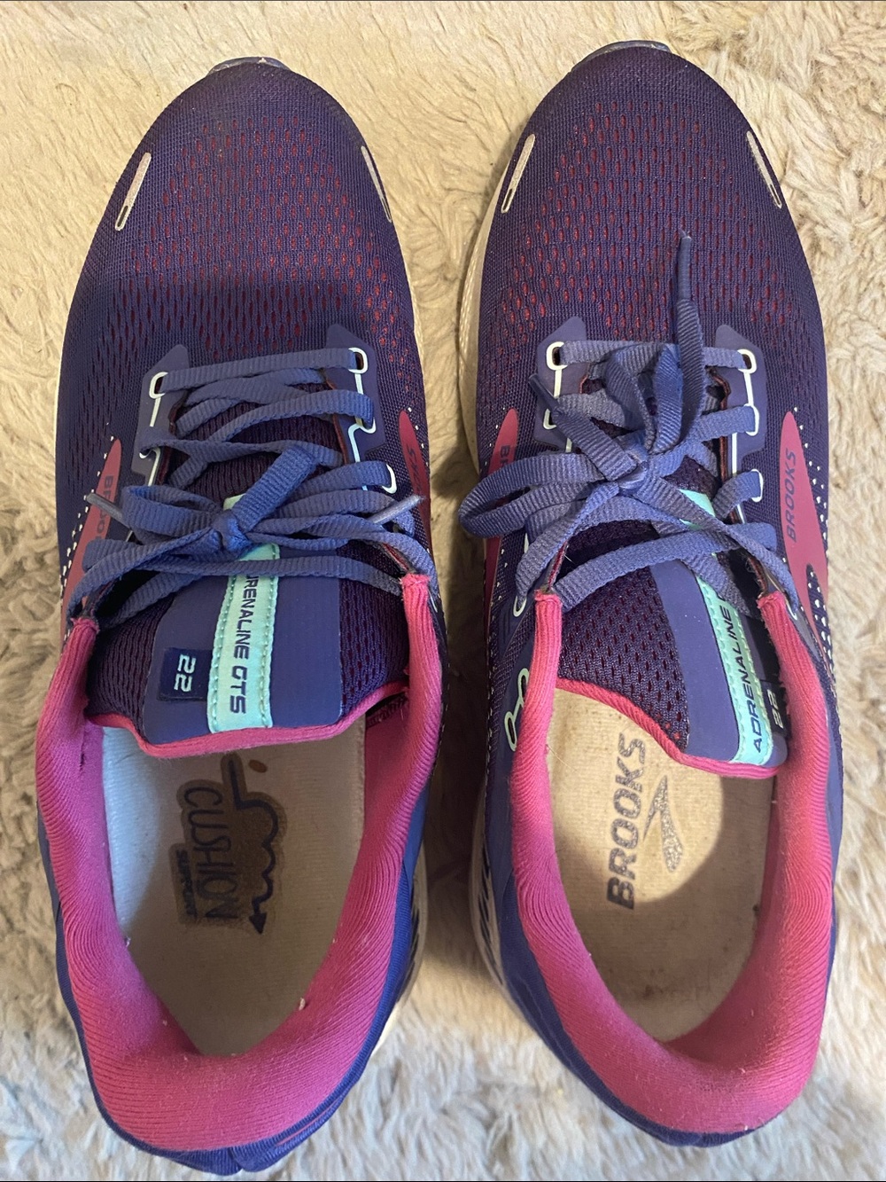 Brooks Women's Purple and Pink Adrenaline Running Shoes